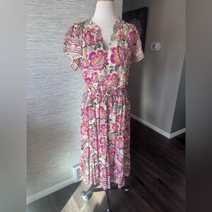 Artelier Nicole Miller Floral Skirt/matching top. Lightweight flowy design. Sz L